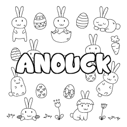 Coloración del nombre ANOUCK - decorado Pascua