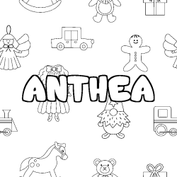 Coloración del nombre ANTHEA - decorado juguetes