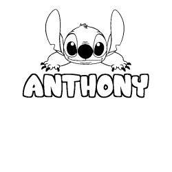 Coloración del nombre ANTHONY - decorado Stitch