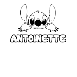 Dibujo para colorear ANTOINETTE - decorado Stitch