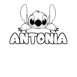 Dibujo para colorear ANTONIA - decorado Stitch