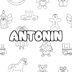 Coloración del nombre ANTONIN - decorado juguetes