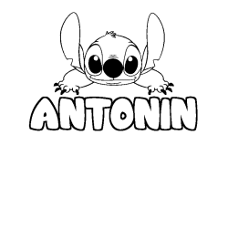 Coloración del nombre ANTONIN - decorado Stitch