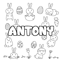 Coloración del nombre ANTONY - decorado Pascua