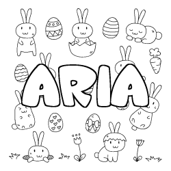 Coloración del nombre ARIA - decorado Pascua