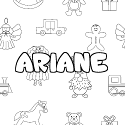 Coloración del nombre ARIANE - decorado juguetes