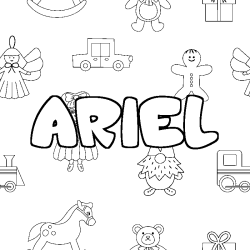 Coloración del nombre ARIEL - decorado juguetes