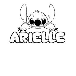 Coloración del nombre ARIELLE - decorado Stitch