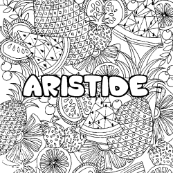 Coloración del nombre ARISTIDE - decorado mandala de frutas