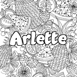 Dibujo para colorear Arlette - decorado mandala de frutas