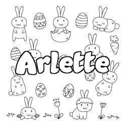 Coloración del nombre Arlette - decorado Pascua
