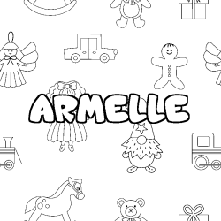 Dibujo para colorear ARMELLE - decorado juguetes