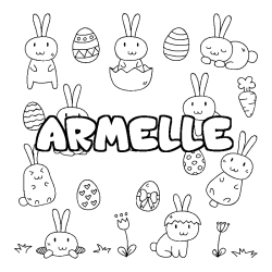 Dibujo para colorear ARMELLE - decorado Pascua
