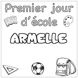 Coloración del nombre ARMELLE - decorado primer día de escuela