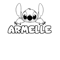 Coloración del nombre ARMELLE - decorado Stitch