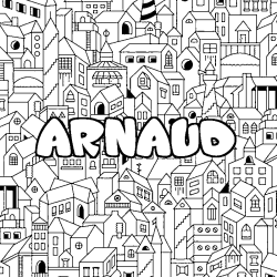 Coloración del nombre ARNAUD - decorado ciudad