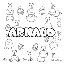 Coloración del nombre ARNAUD - decorado Pascua