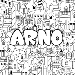 Coloración del nombre ARNO - decorado ciudad