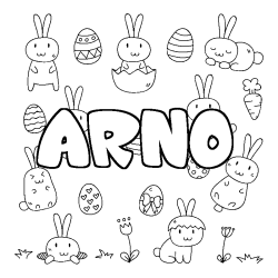 Coloración del nombre ARNO - decorado Pascua