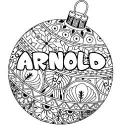 Coloración del nombre ARNOLD - decorado bola de Navidad