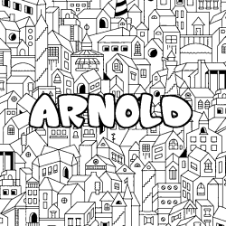 Coloración del nombre ARNOLD - decorado ciudad