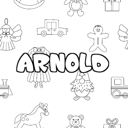 Coloración del nombre ARNOLD - decorado juguetes