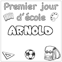 Coloración del nombre ARNOLD - decorado primer día de escuela