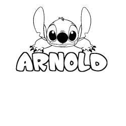 Coloración del nombre ARNOLD - decorado Stitch