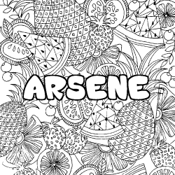 Coloración del nombre ARSENE - decorado mandala de frutas