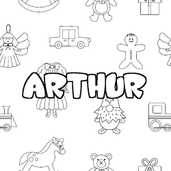 Coloración del nombre ARTHUR - decorado juguetes