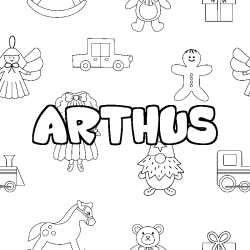 Coloración del nombre ARTHUS - decorado juguetes