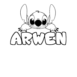 Dibujo para colorear ARWEN - decorado Stitch