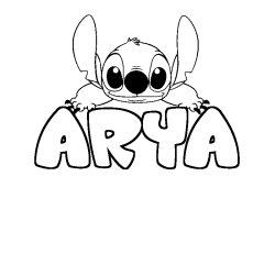 Dibujo para colorear ARYA - decorado Stitch
