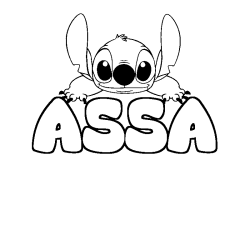 Dibujo para colorear ASSA - decorado Stitch