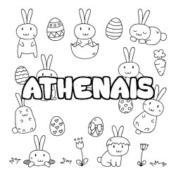 Coloración del nombre ATHENAIS - decorado Pascua