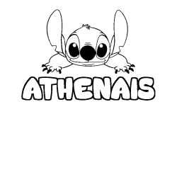 Coloración del nombre ATHENAIS - decorado Stitch