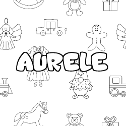 Coloración del nombre AURELE - decorado juguetes