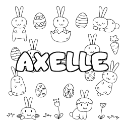 Dibujo para colorear AXELLE - decorado Pascua