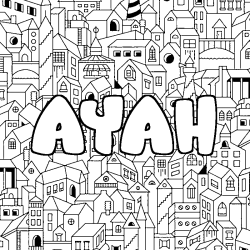 Coloración del nombre AYAH - decorado ciudad