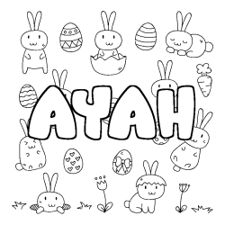 Coloración del nombre AYAH - decorado Pascua