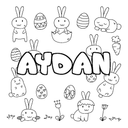 Coloración del nombre AYDAN - decorado Pascua