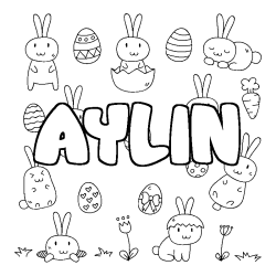 Dibujo para colorear AYLIN - decorado Pascua