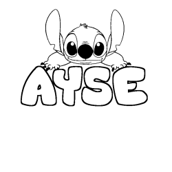 Dibujo para colorear AYSE - decorado Stitch