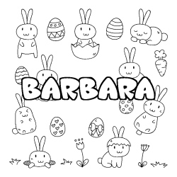 Dibujo para colorear BARBARA - decorado Pascua