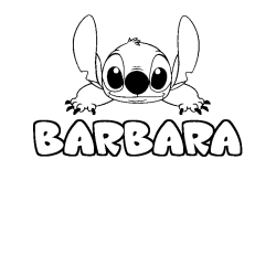 Dibujo para colorear BARBARA - decorado Stitch