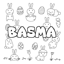 Dibujo para colorear BASMA - decorado Pascua