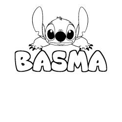 Dibujo para colorear BASMA - decorado Stitch