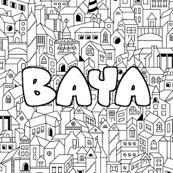 Coloración del nombre BAYA - decorado ciudad