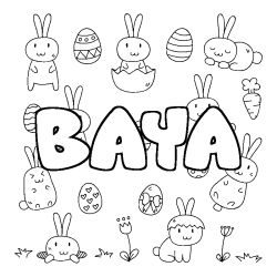 Dibujo para colorear BAYA - decorado Pascua