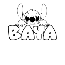 Dibujo para colorear BAYA - decorado Stitch